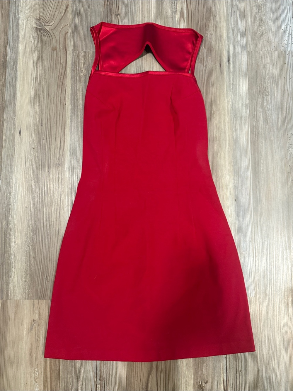 Cache Red Mini Dress with Open Back
